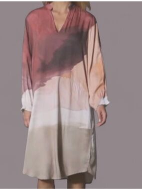 NU Denmark New! Abstract Artisan Boho MIDI Dress